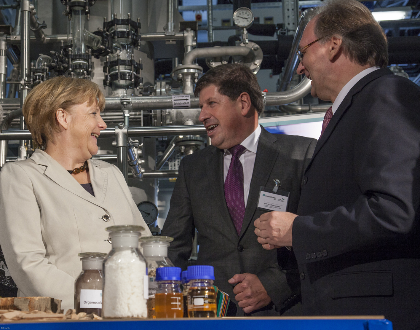 Bundeskanzlerin Dr. Angela Merkel, Prof. Dr. Thomas Hirth, Ministerpräsident Dr. Reiner Haseloff