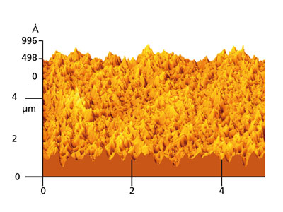 AFM image of a plasma-treated LDPE surface.