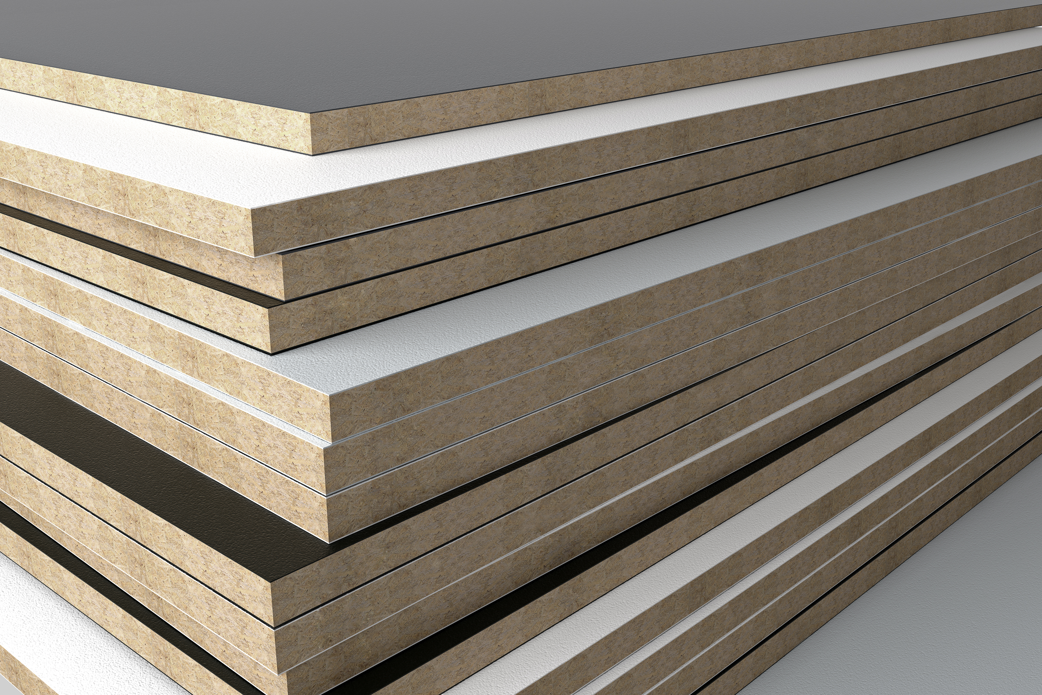 Coated panels.