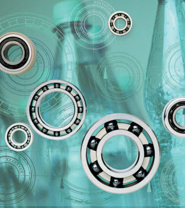 Plasma-functionalized roller bearings for the food industry.