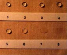 3M oil test on a cotton-polyester fabric.