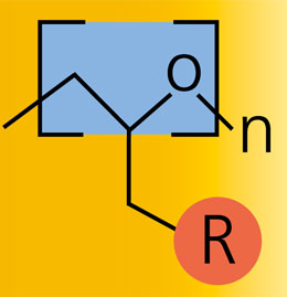 Chemical structure of multifunctional PEG.