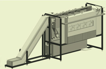Dryer that dries with superheated steam at atmospheric pressure.