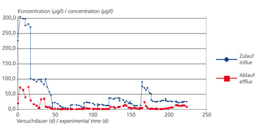 Caffeine is efficiently degraded in the bioreactor.