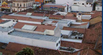 High degree of sealed soil in the center of Piracicaba, in the Campinas region.